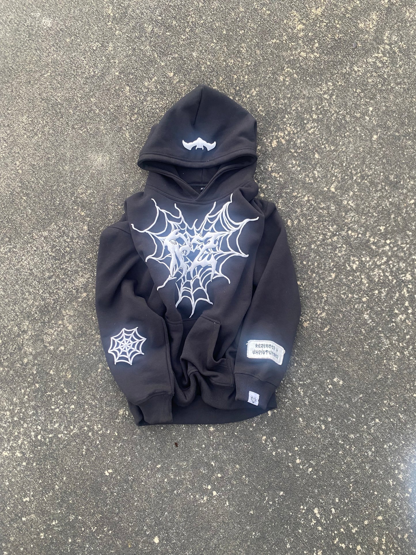 Black ReZerved Webbed Hoodie