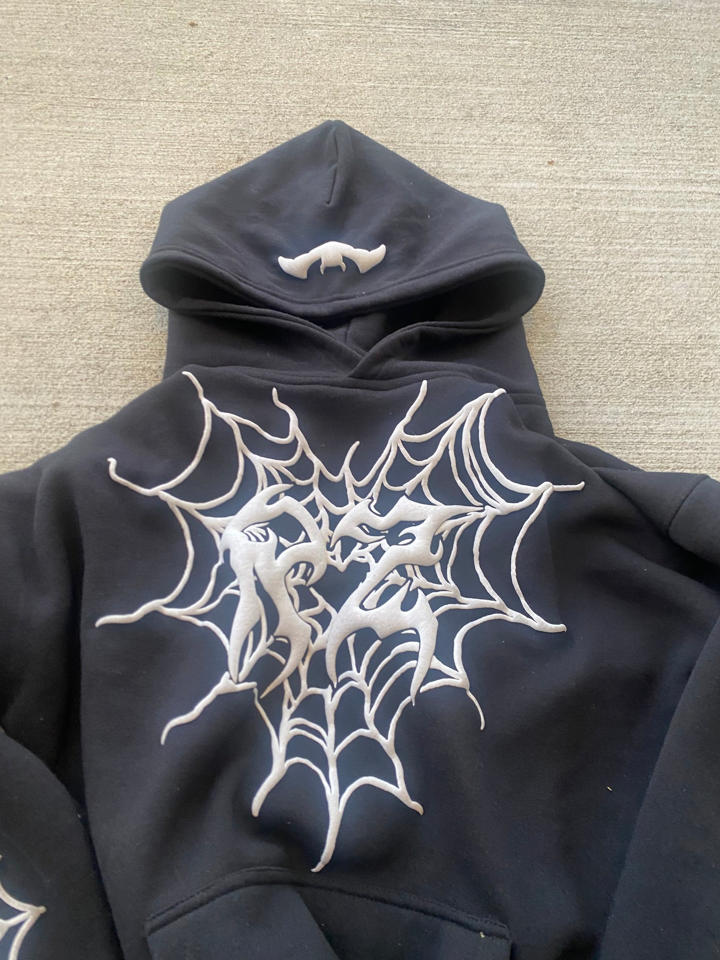 Black ReZerved Webbed Hoodie